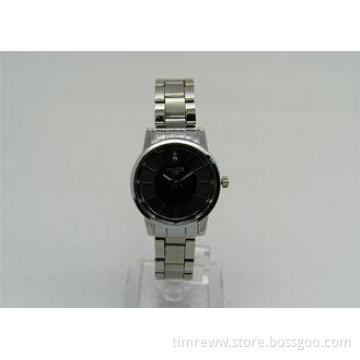 Male wrist watches round case stainless steel strap , japan